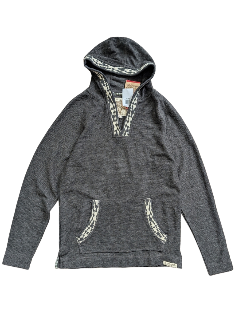 Third & Army Mens Gray Deadstock Pullover Hoodie Sweatshirt NWT Size Small